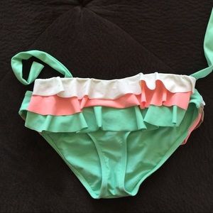 Body Glove womens bikini sz sm ruffle bandeau top